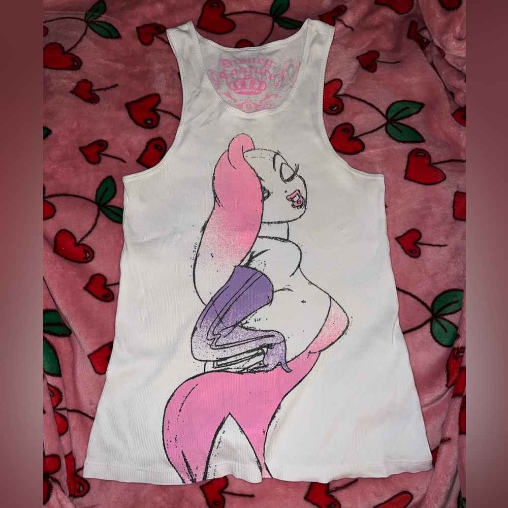 💋Jessica Rabbit Women's Top Who Framed Roger Rabbit 🐰 Disney Couture Y2K 90’s